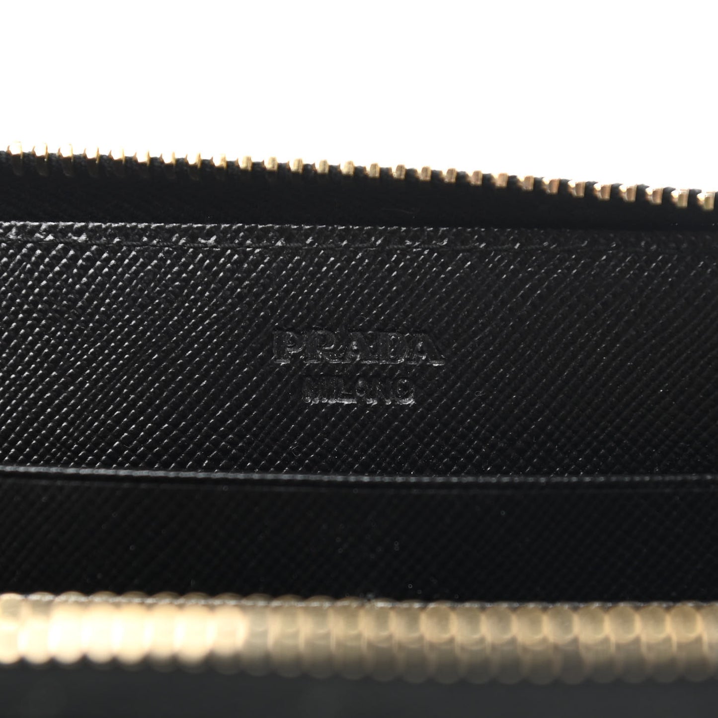 Saffiano Fiocco Bow Zip Around Wallet Black