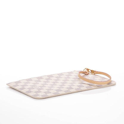 Louis Vuitton Damier Azur Neverfull MM GM Pochette Rose Ballerine 4 of 6