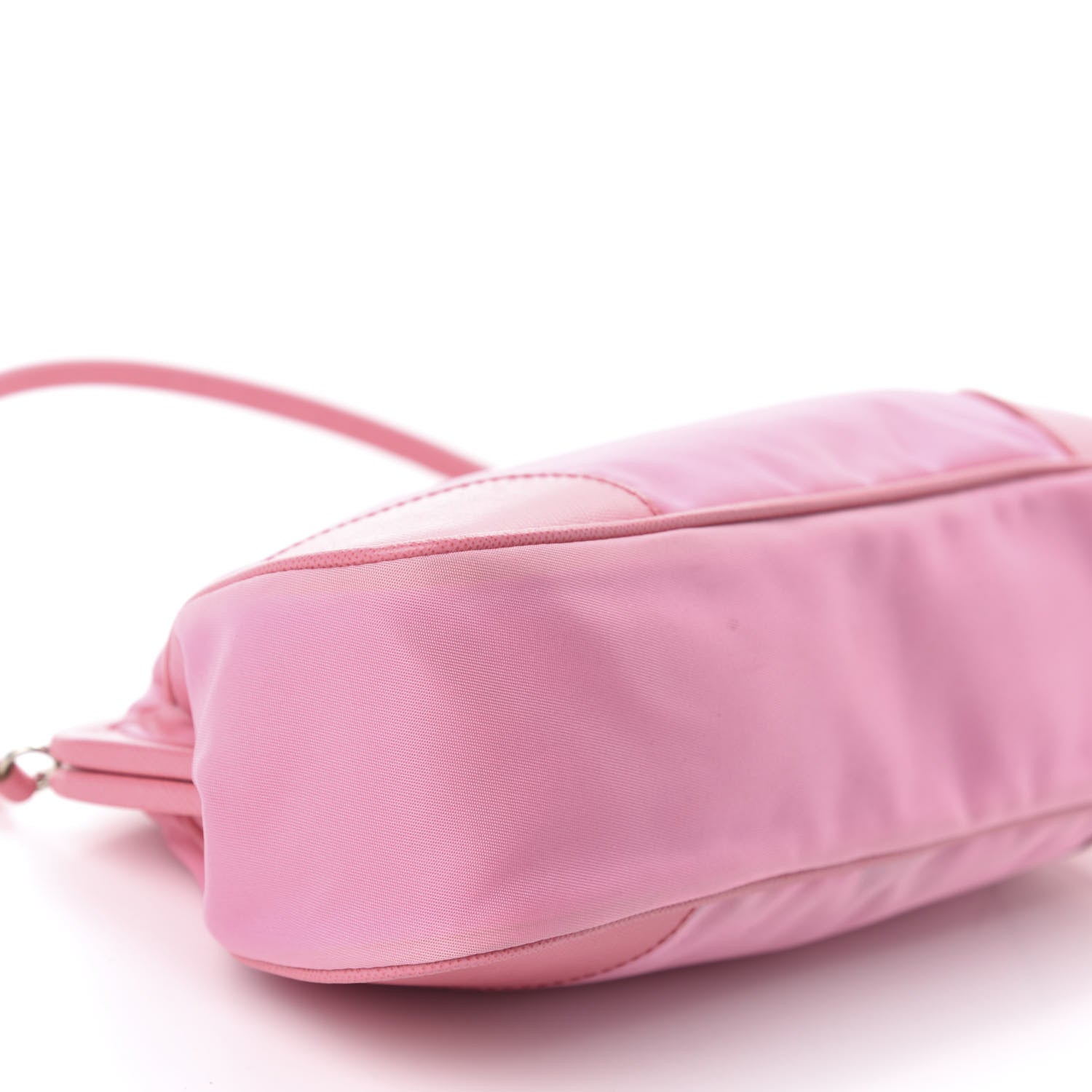Prada Tessuto Nylon Saffiano Kisslock Shoulder Bag Rosa 6 of 12