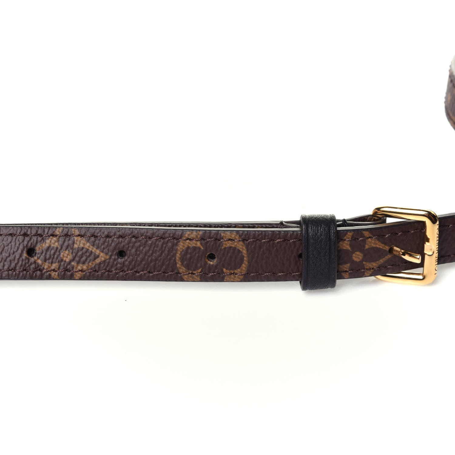 Louis Vuitton Calfskin Monogram Marignan Adjustable Shoulder Strap Black 5 of 6