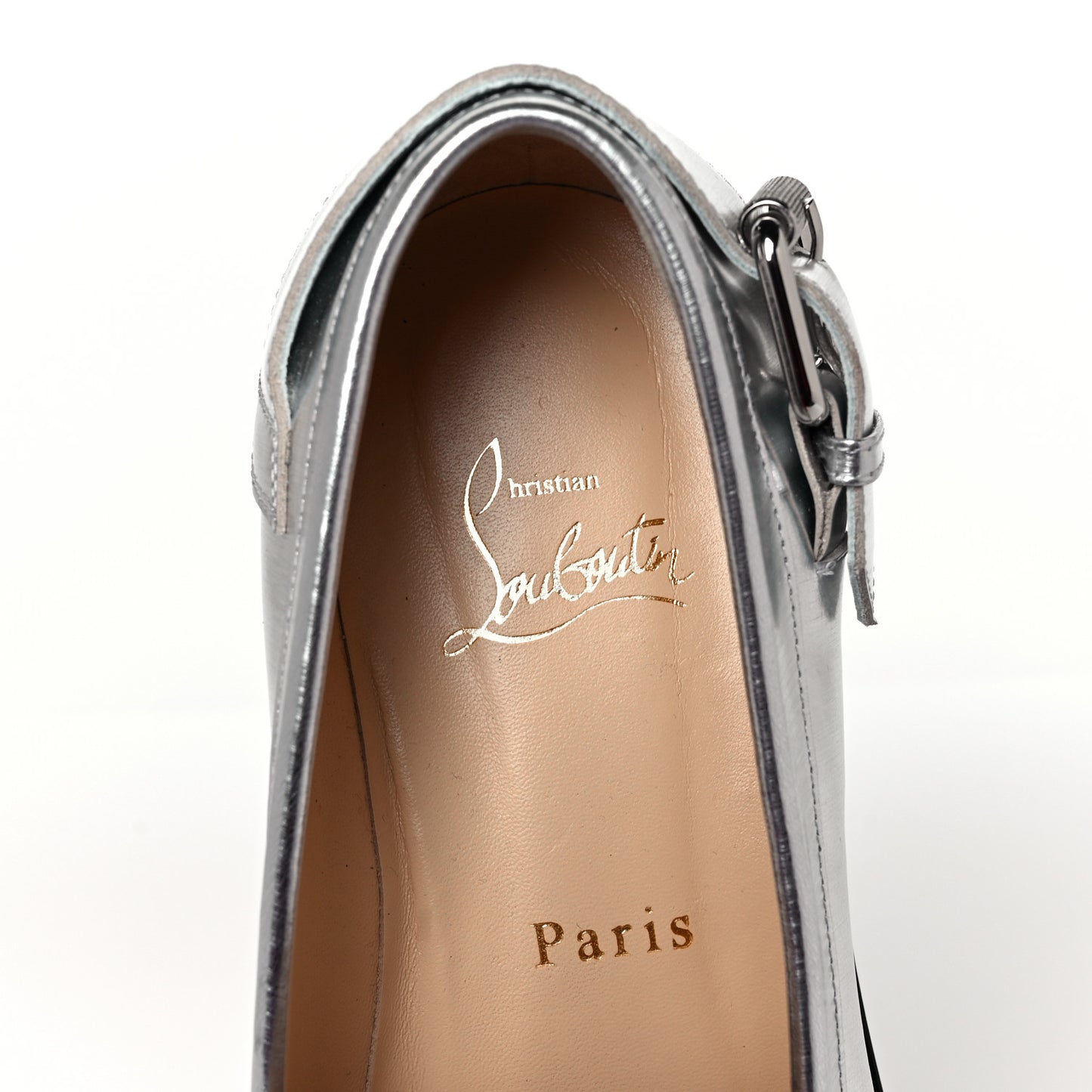 Mirror Patent Montezumo Donna Flat Loafers 37 Silver