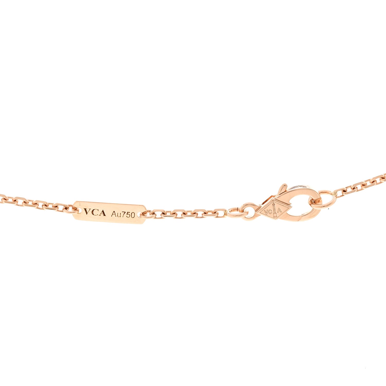 Van Cleef & Arpels 18K Rose Gold Diamond Pink Sapphire Two Butterfly Pendant Necklace 4 of 6