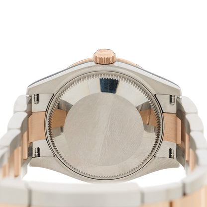 Rolex Stainless Steel 18K Everose Gold Diamond 31mm Oyster Perpetual Watch Chocolate Roman 278341 4 of 4