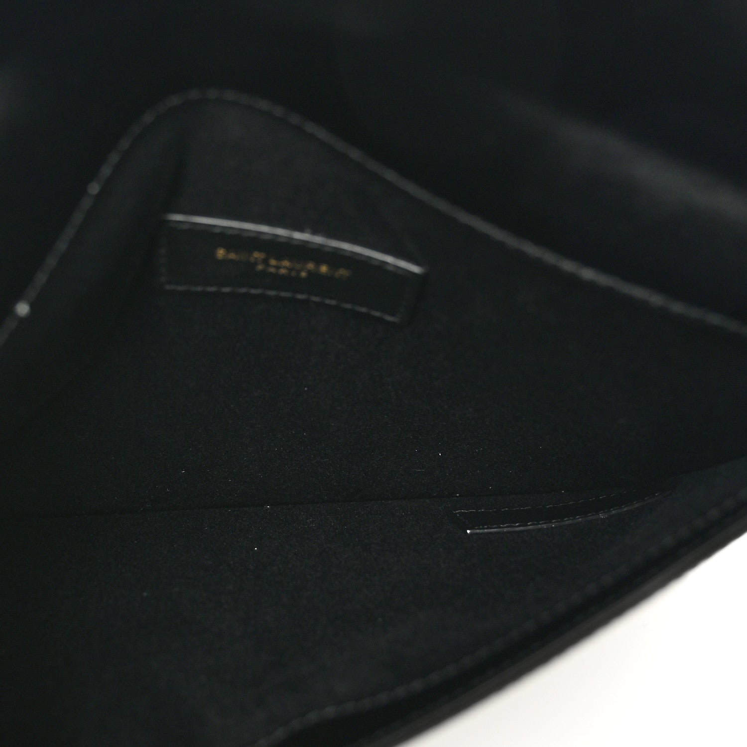 Saint Laurent Smooth Shiny Calfskin Monogram Uptown Baby Pouch Black 5 of 7