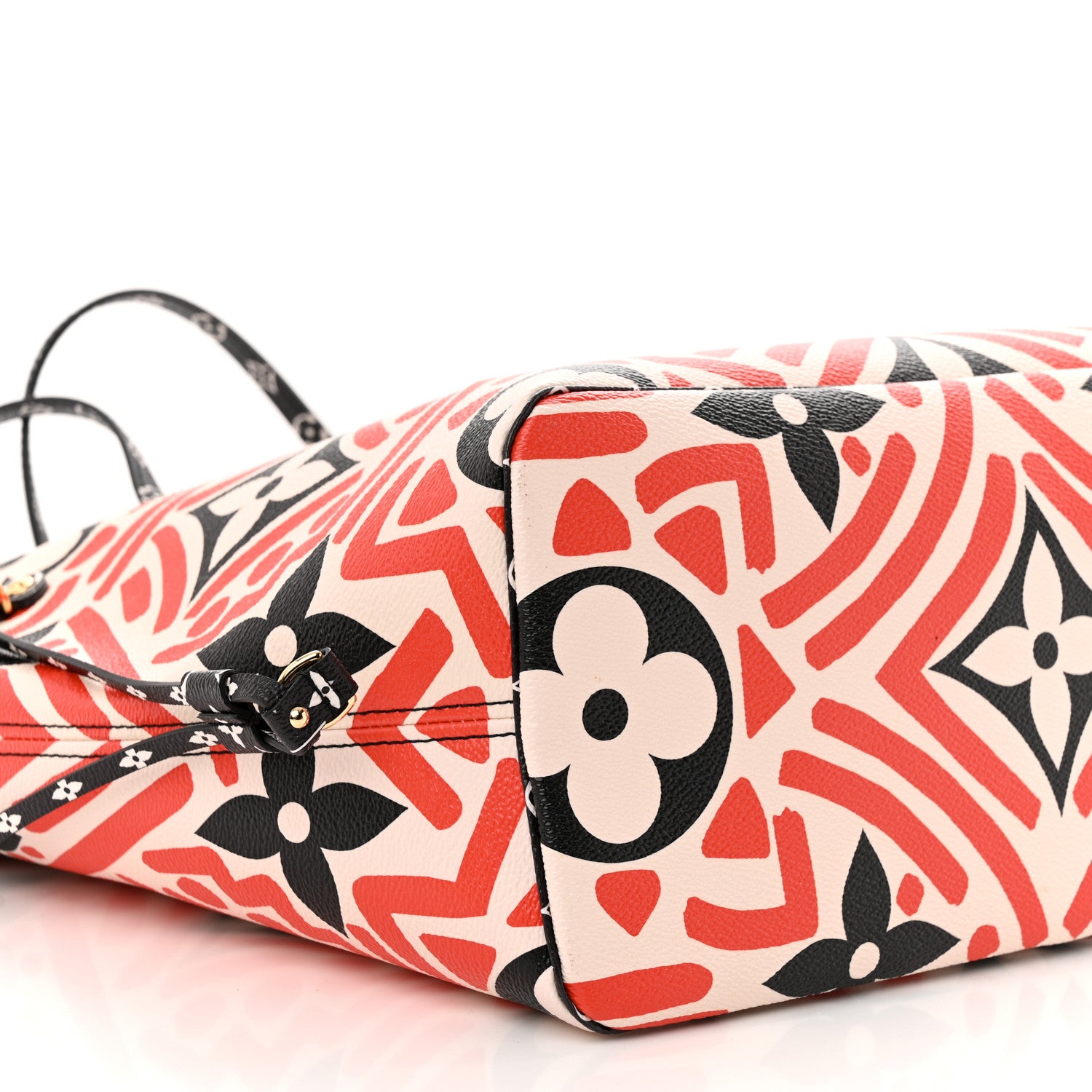Louis Vuitton Monogram Giant Crafty Neverfull MM Creme Rouge Black 10 of 11