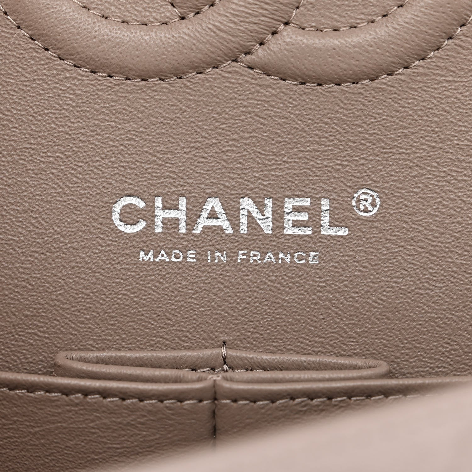Chanel Iridescent Calfskin Chevron Quilted Medium Double Flap Grey 7 of 11