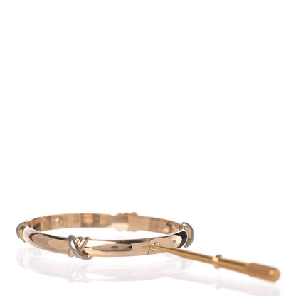 Cartier 18K Pink Yellow White Gold Trinity LOVE Bracelet 17 6 of 6