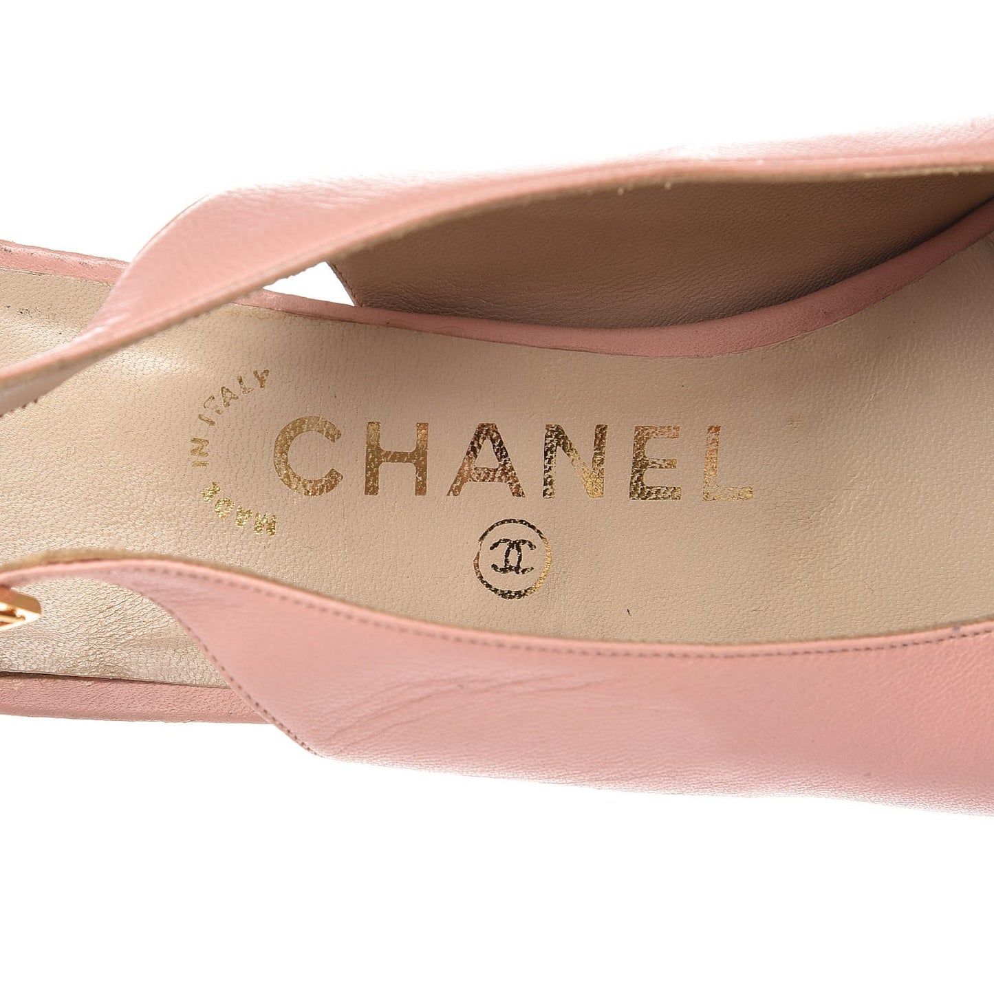 LambskinCamellia Slingback Pumps Heels 39.5 Pink