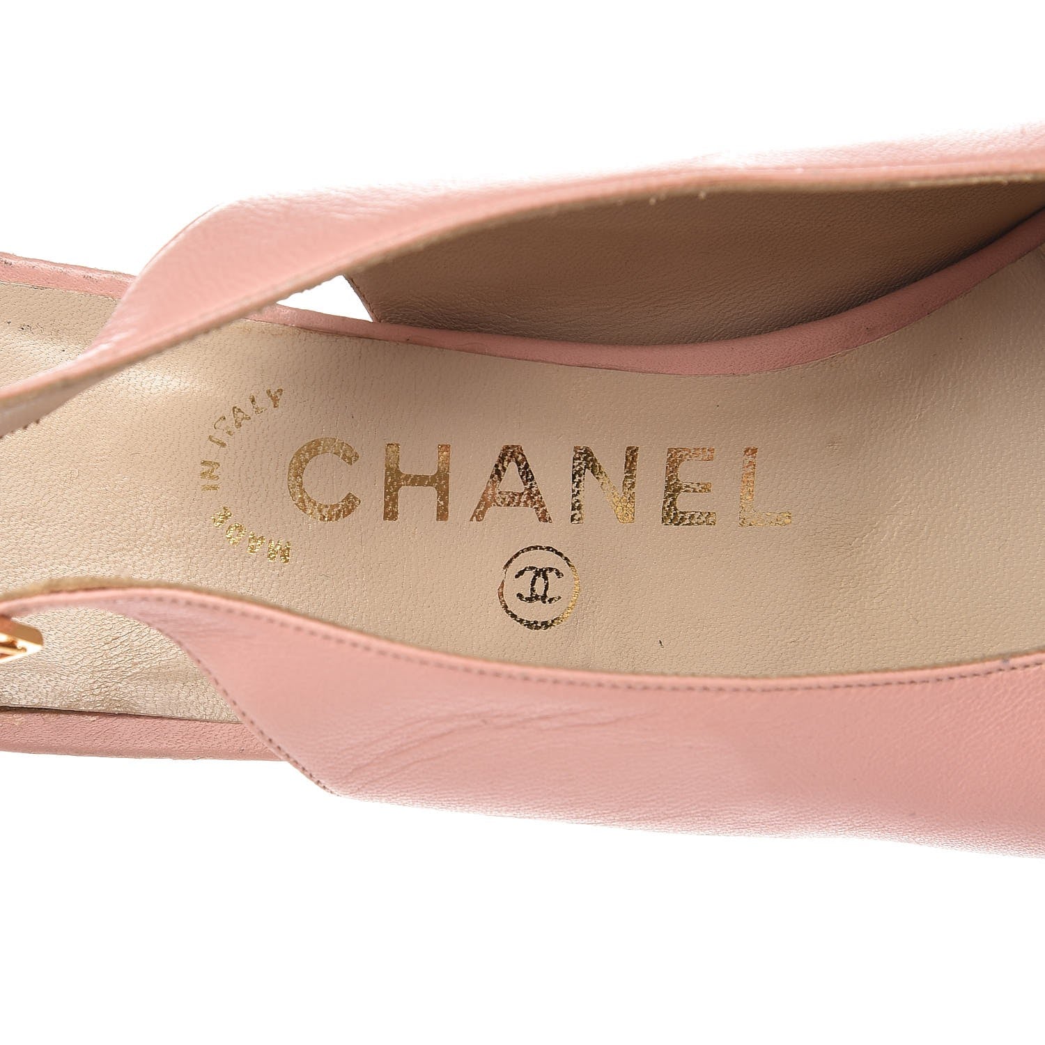 Chanel LambskinCamellia Slingback Pumps Heels 39.5 Pink 6 of 11