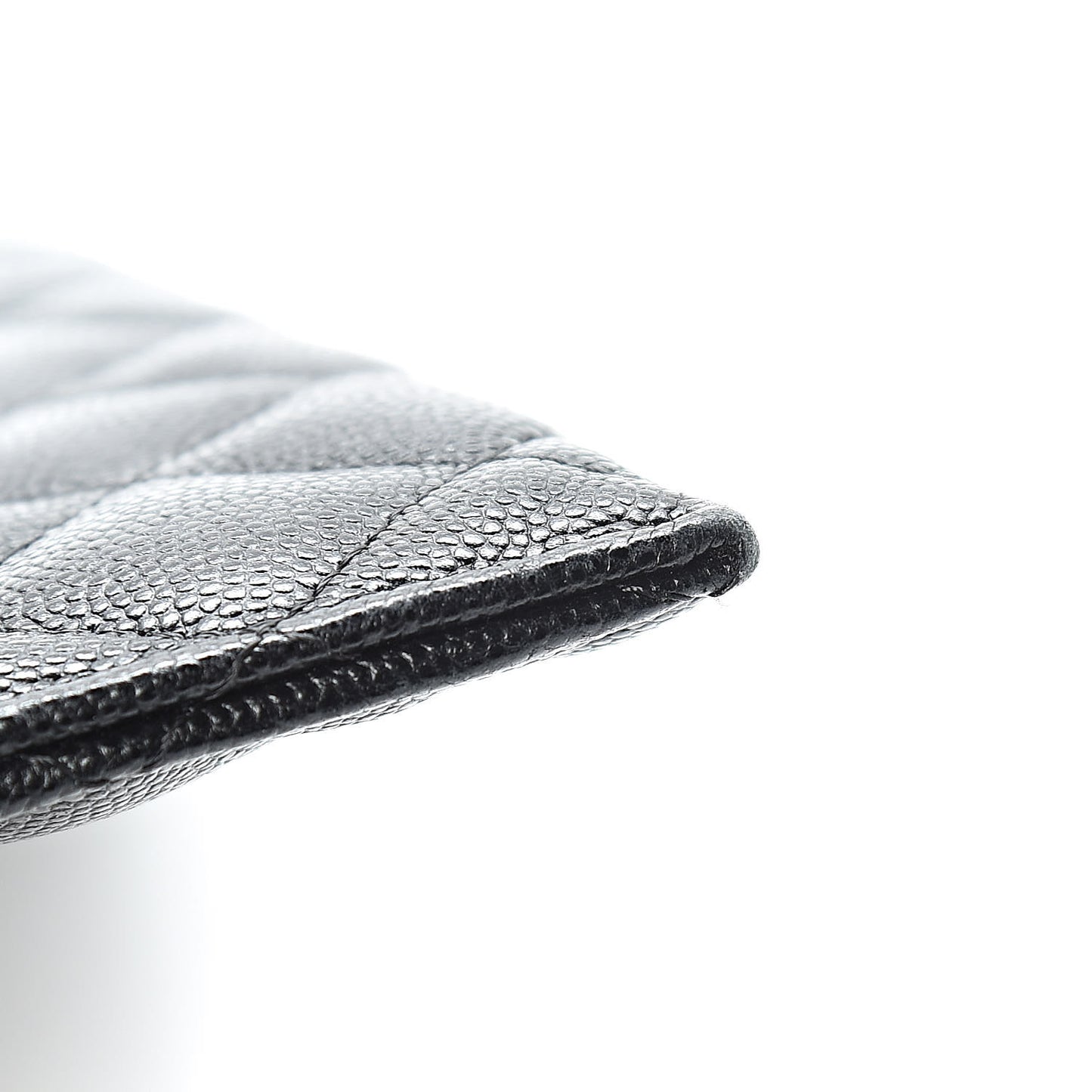 Caviar Quilted Classic Zip Pouch Black