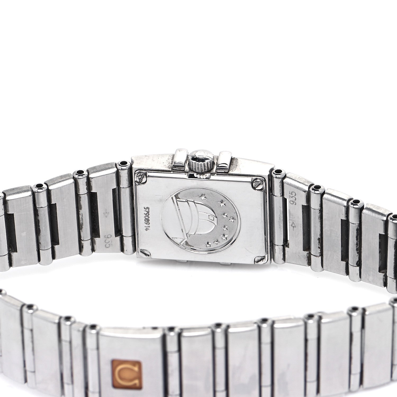 Omega Stainless Steel Diamond Bezel Mother of Pearl 15mm Constellation Quadra Quartz Watch 1535.71.00 4 of 4