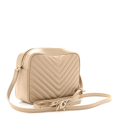Saint Laurent Calfskin Matelasse Monogram Lou Camera Bag Dark Latte 3 of 14