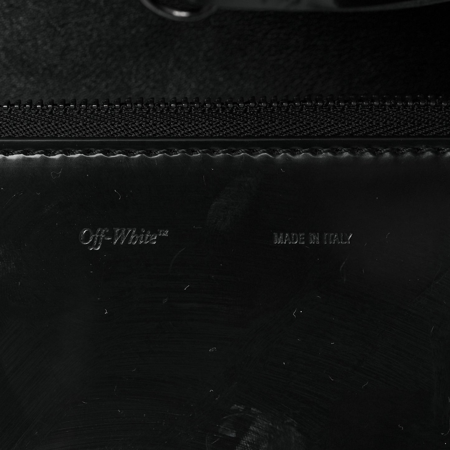 Patent Mirror Binder Clip Bag Black