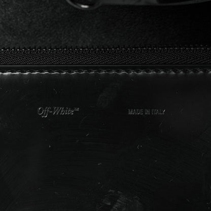Off-White Patent Mirror Binder Clip Bag Black 7 of 10
