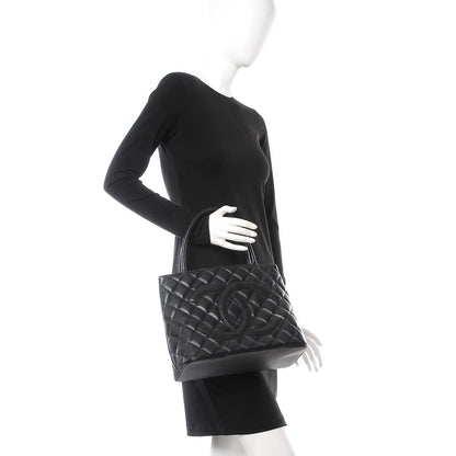Chanel Caviar Quilted Medallion Tote Black 2 of 8