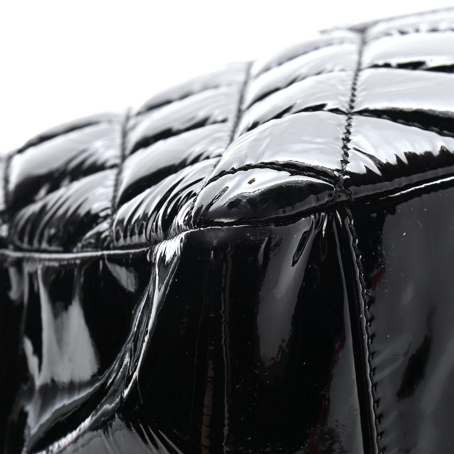 Patent Quilted Grand Shopping Tote GST Black
