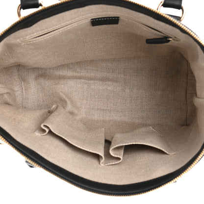 Gucci Dollar Calfskin GG Charm Satchel Black 5 of 20