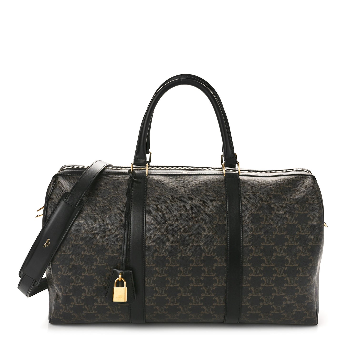 Triomphe Canvas Medium Travel Duffle Black
