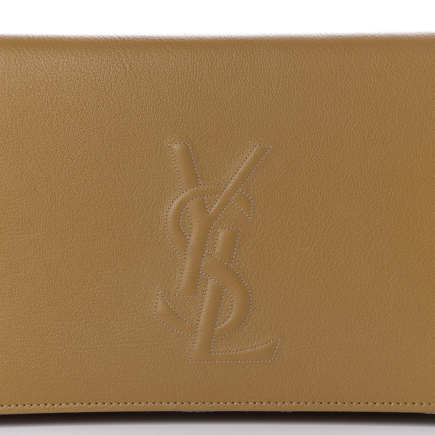 Saint Laurent Calfskin Monogram Large Belle De Jour Clutch Beige 6 of 6