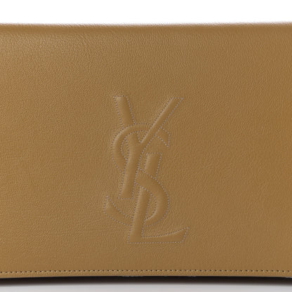 Saint Laurent Calfskin Monogram Large Belle De Jour Clutch Beige 6 of 6