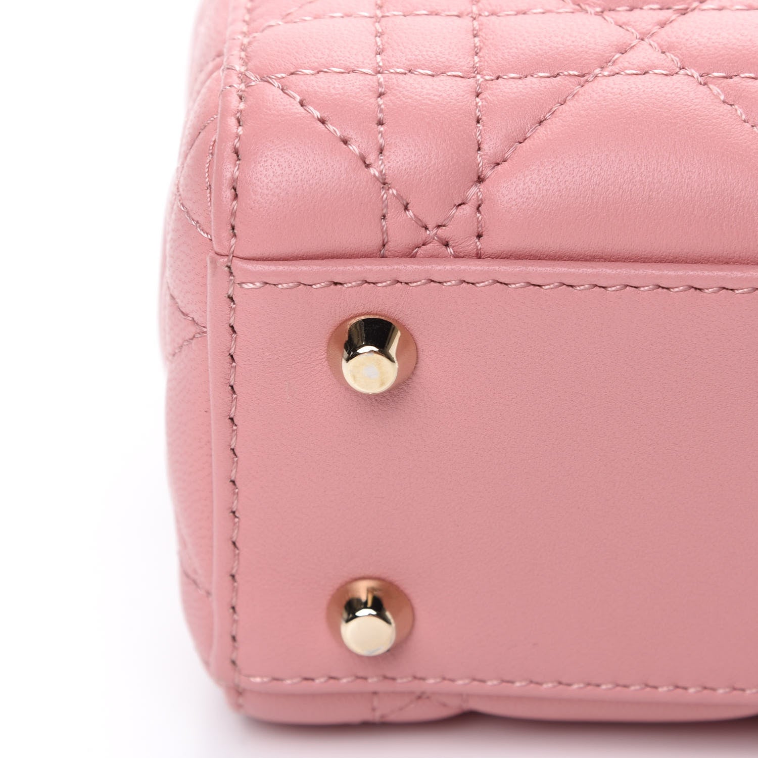 Christian Dior Lambskin Cannage Mini Lady Dior Rose Clair 11 of 13