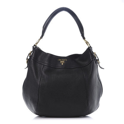 Prada Vitello Daino Hobo Black 1 of 10