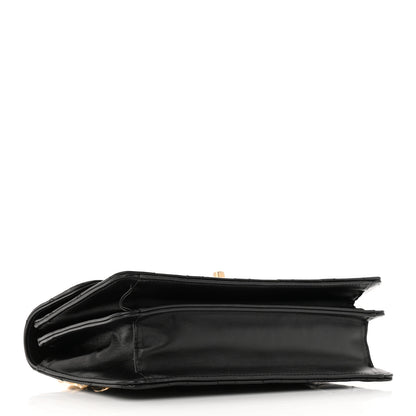 Chanel Lambskin Quilted Chain Flap Bag Black 4 of 12