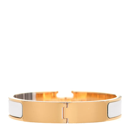 Hermes Enamel Narrow Clic Clac H Bracelet GM White 3 of 5