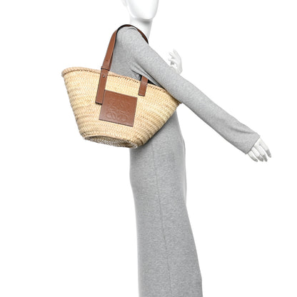 Loewe Raffia Basket Tote Bag Natural Tan 2 of 11
