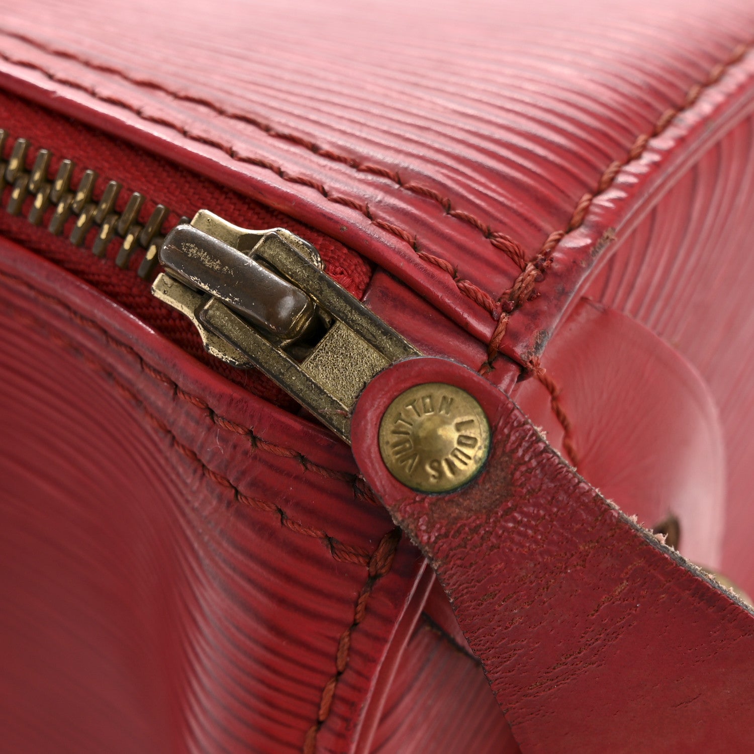 Louis Vuitton Epi Speedy 25 Castillan Red 11 of 12