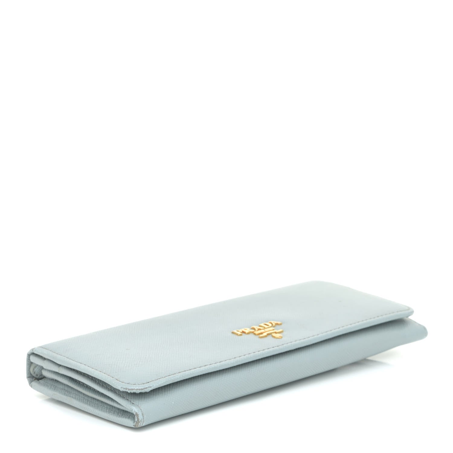 Prada Saffiano Metal Continental Flap Wallet Lago 3 of 13