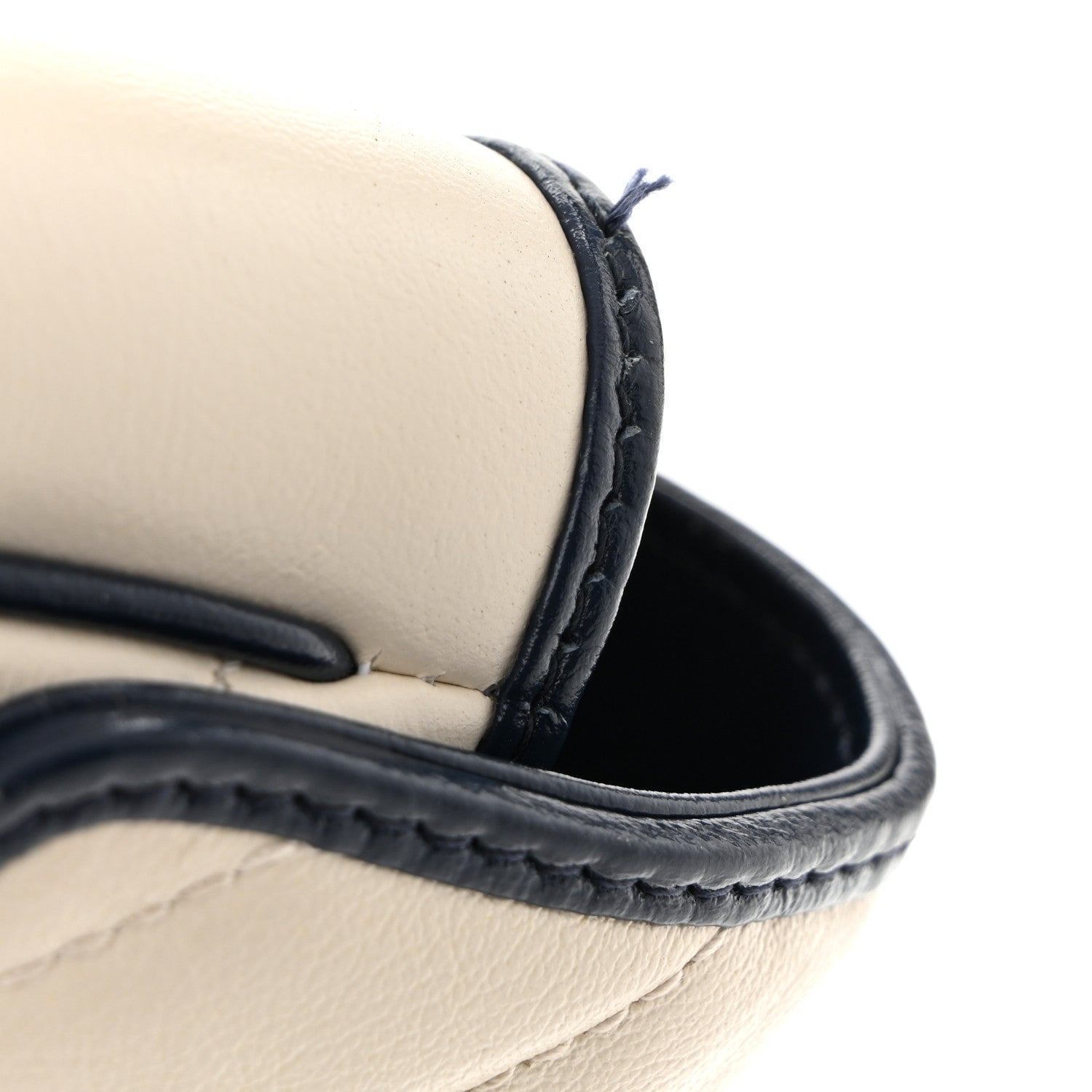 Gucci Vintage Effect Calfskin Matelasse Diagonal Small Torchon GG Marmont Shoulder Bag Mystic White Blue Agata 13 of 14