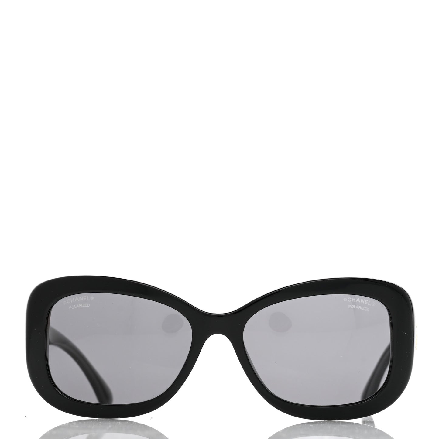 Acetate Oval CC Sunglasses 5468-B Black