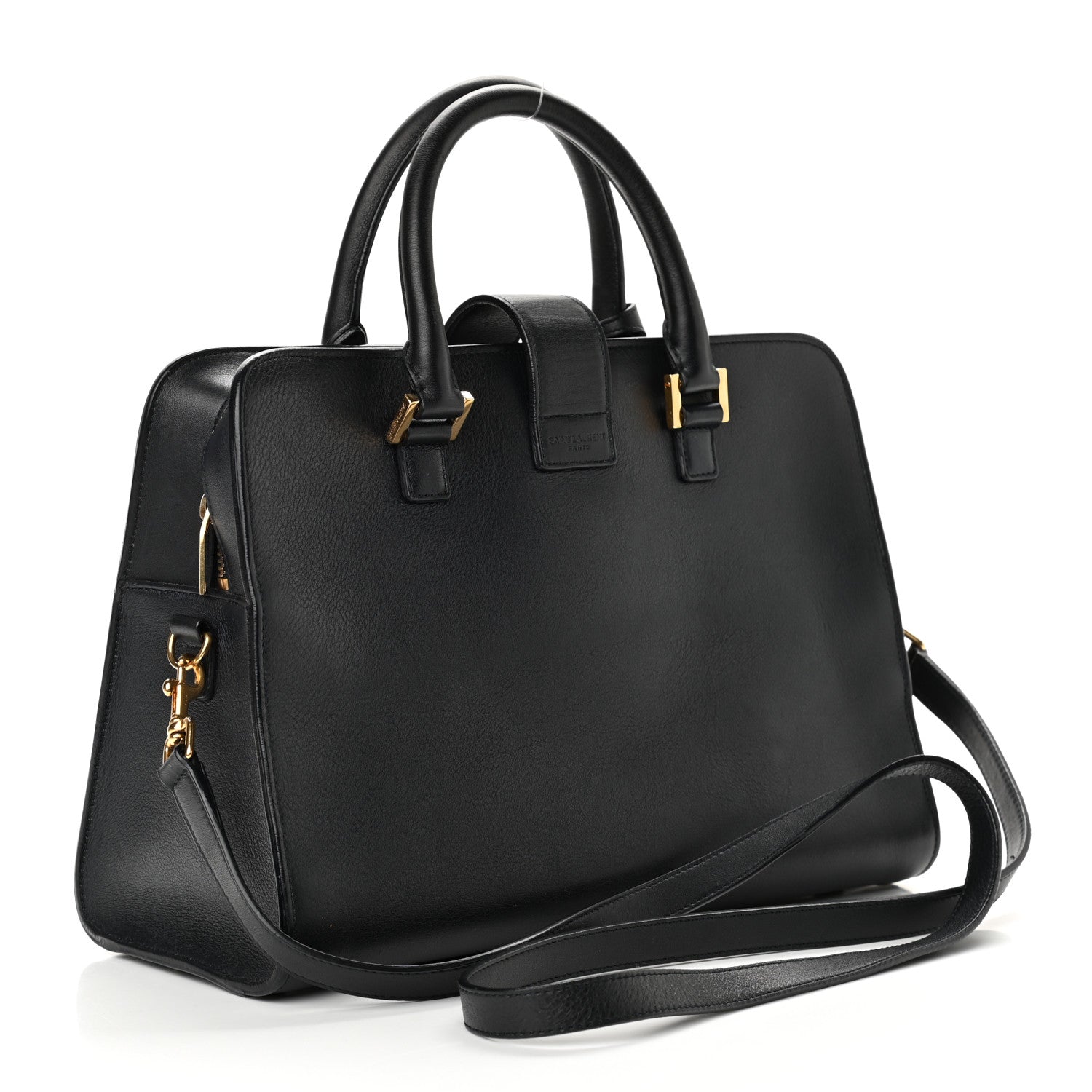 Saint Laurent Smooth Calfskin Small Monogram Cabas Black 3 of 10