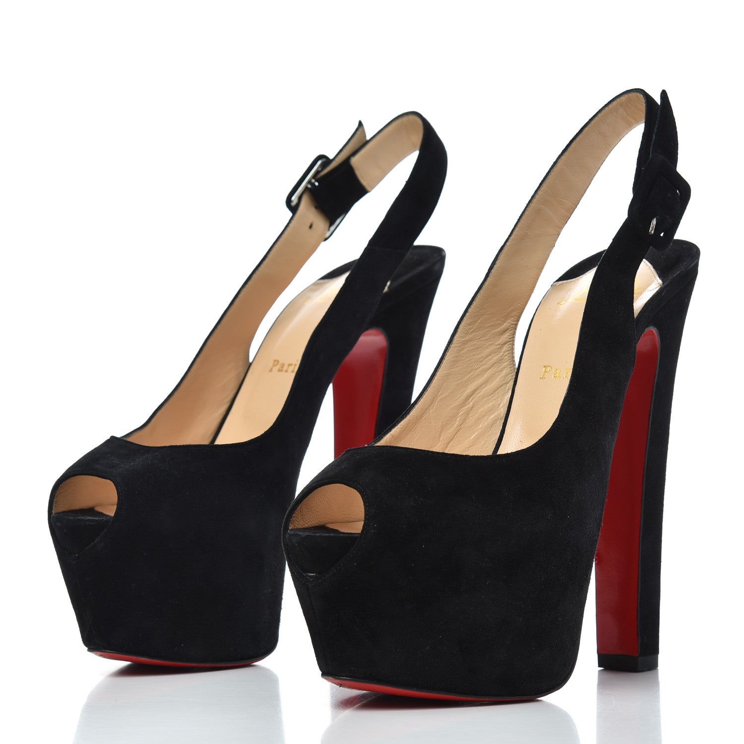 Christian Louboutin Veau Velours Tartarina 160 Pumps 39.5 Black 3 of 18