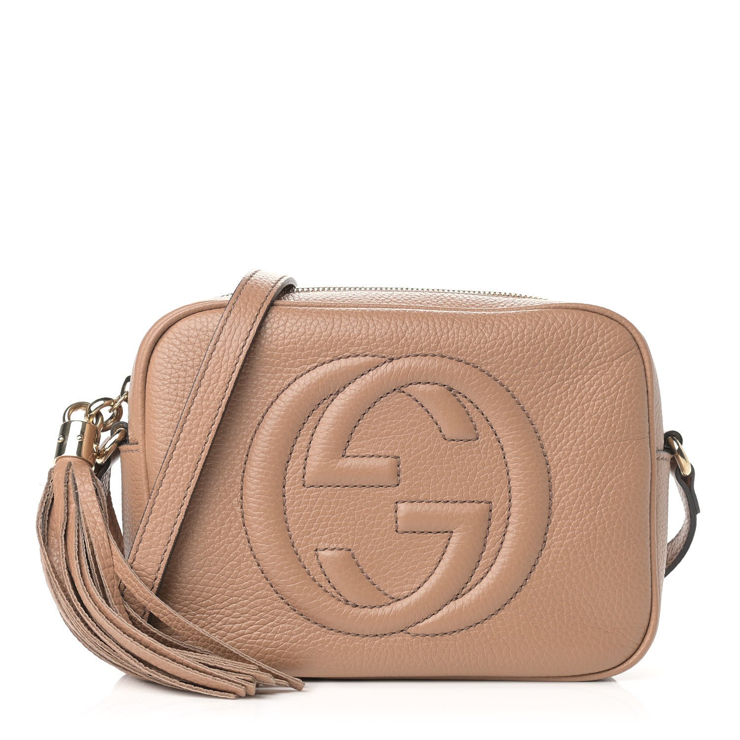 Gucci Pebbled Calfskin Small Soho Disco Bag Camelia 1 of 10