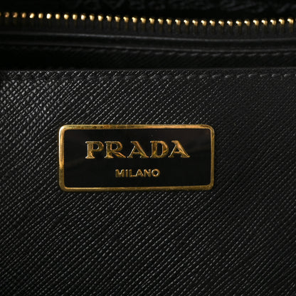 Prada Saffiano Lux Extra Large Galleria Double Zip Tote Black 6 of 10