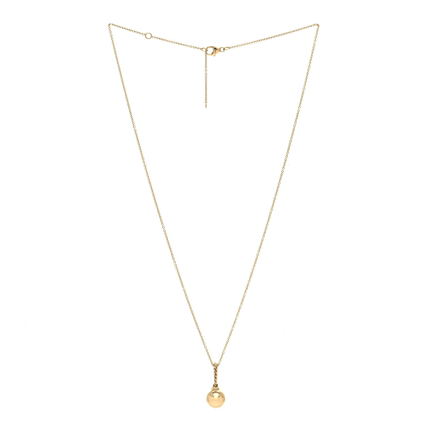 David Yurman 18K Yellow Gold Solari Drop Necklace 3 of 5
