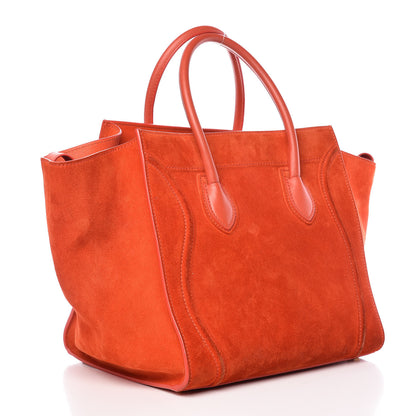 Celine Nubuck Medium Phantom Luggage Bright Orange 3 of 27
