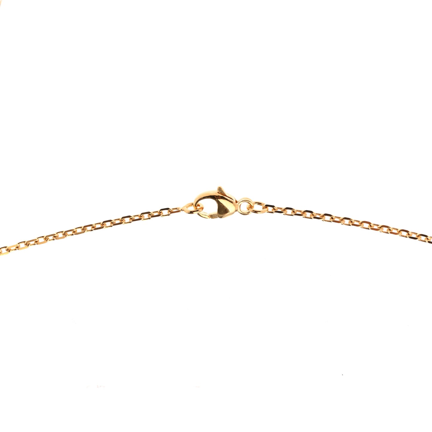 Lacquered Gold Mini Pop H Pendant Necklace Orange