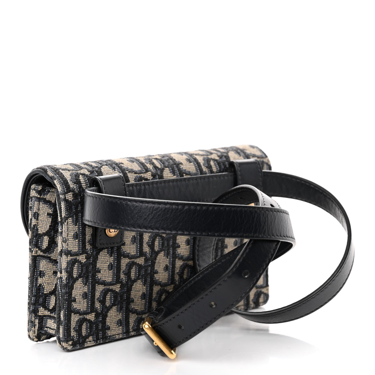 Christian Dior Oblique Saddle Belt Bag Blue 3 of 9