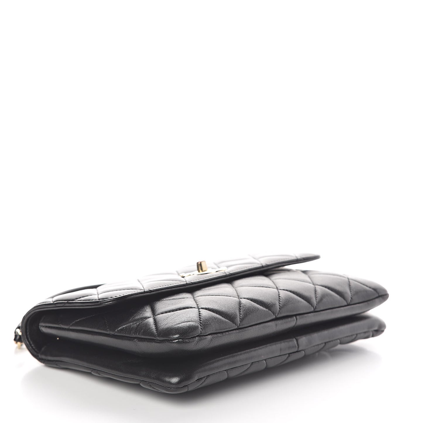 Lambskin Quilted Medium Trendy CC Flap Black
