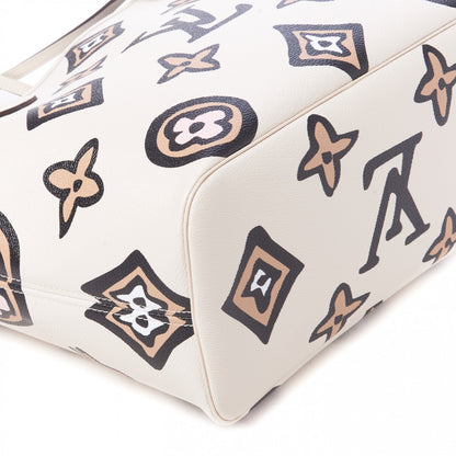 Louis Vuitton Monogram Giant Wild At Heart Neverfull MM Creme 7 of 9