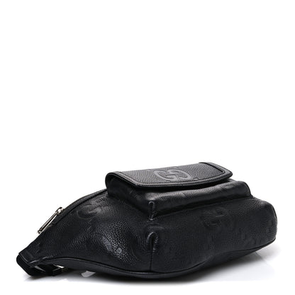 Gucci Calfskin GG Tennis Embossed Pocket Belt Bag Black 4 of 11