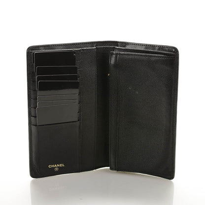 Chanel Grained Calfskin CC Button Yen Wallet Black 5 of 8