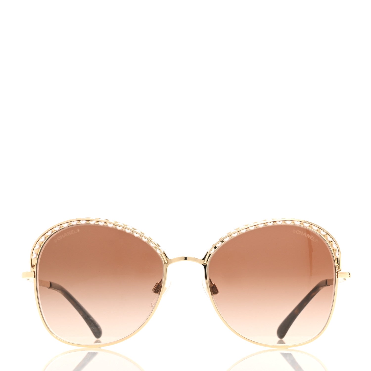 Chanel Metal Pearl Sunglasses 4246-H Silver Beige 2 of 8