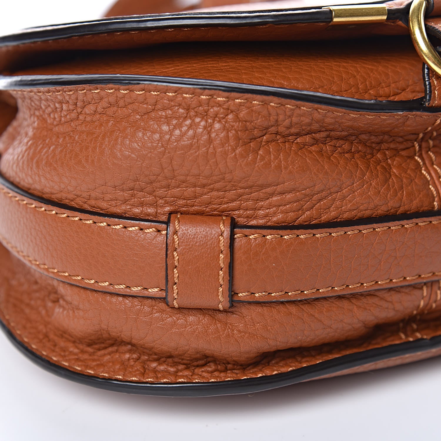 Chloe Calfskin Mini Marcie Round Crossbody Bag Tan 9 of 10