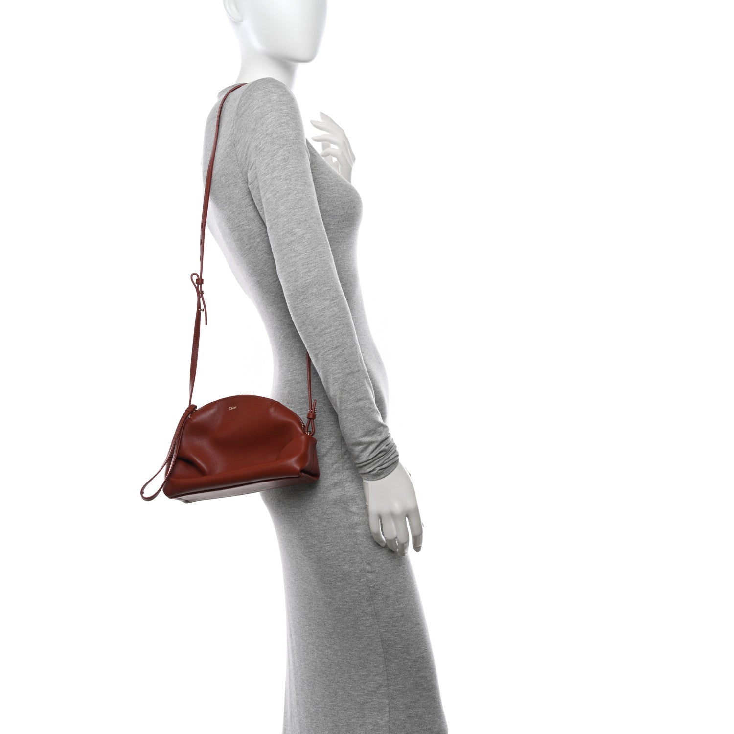 Chloe Calfskin Mini Judy Shoulder Sepia Brown 2 of 12