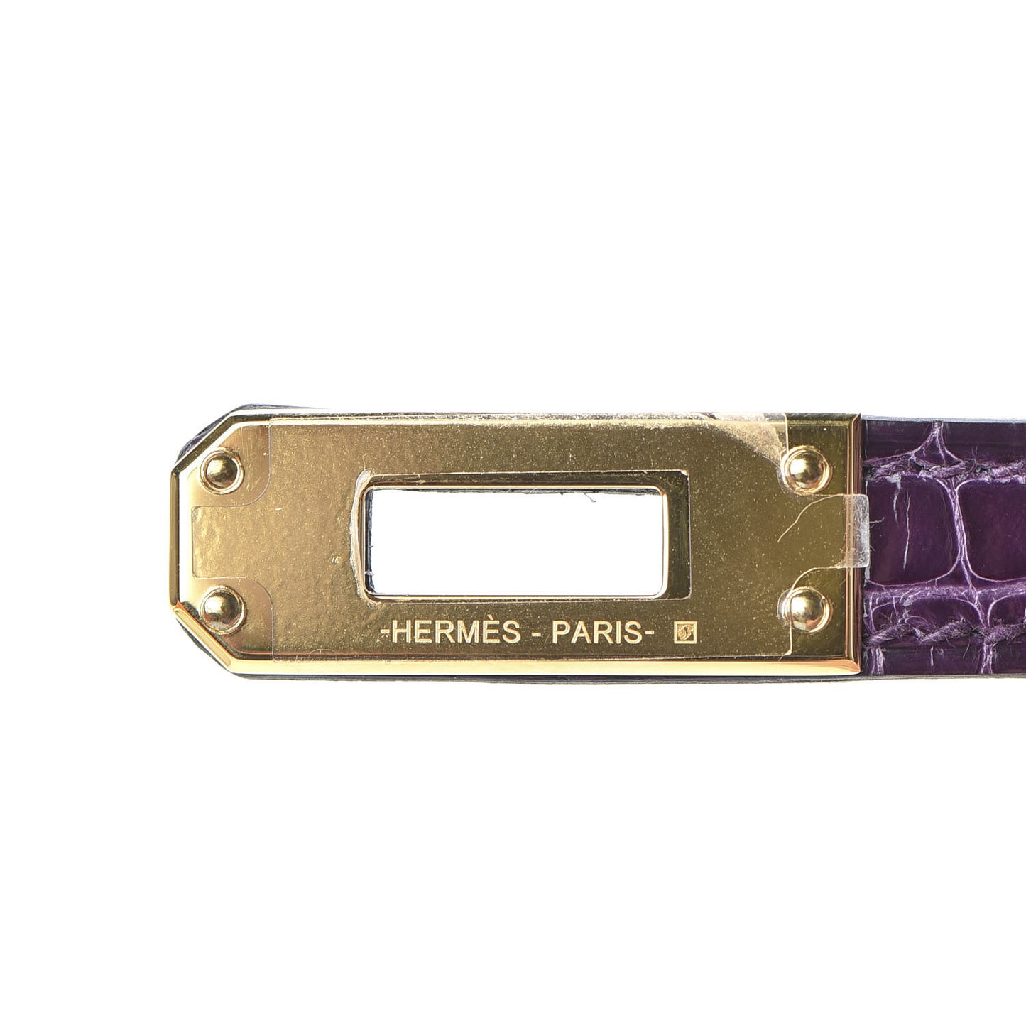 Shiny Alligator Mini Kelly Sellier 20 Cassis