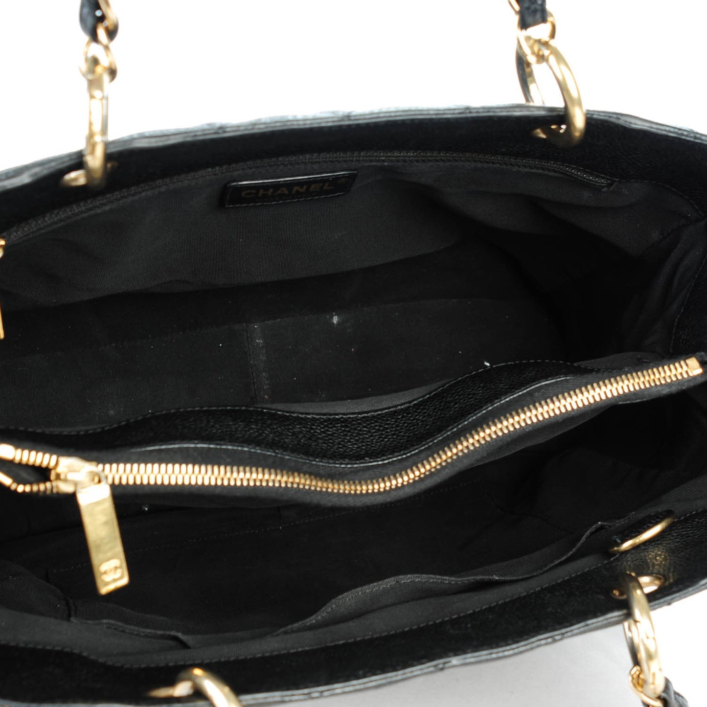 Caviar Quilted Grand Shopping Tote GST Black